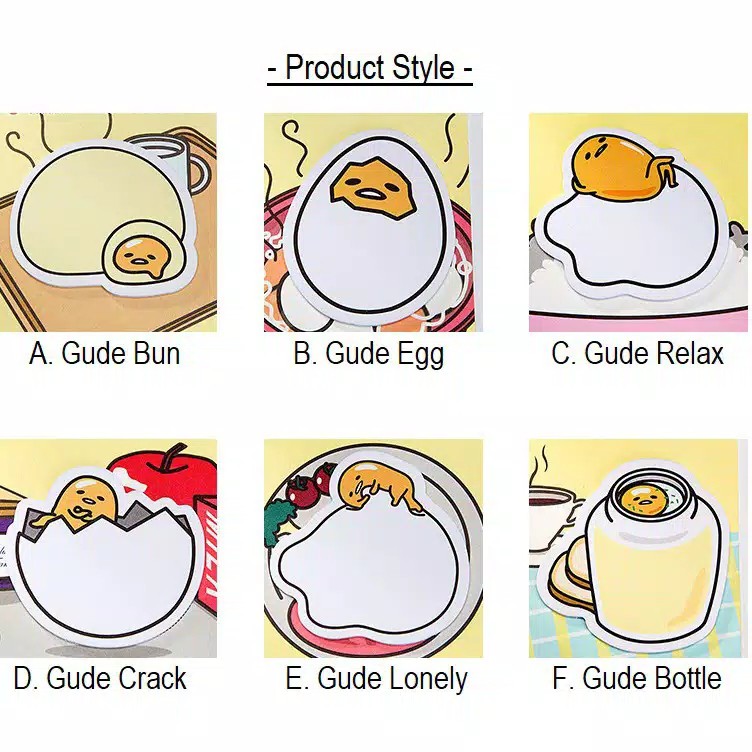 Sticky Notes Karakter Lucu Sticky Note Gudetama