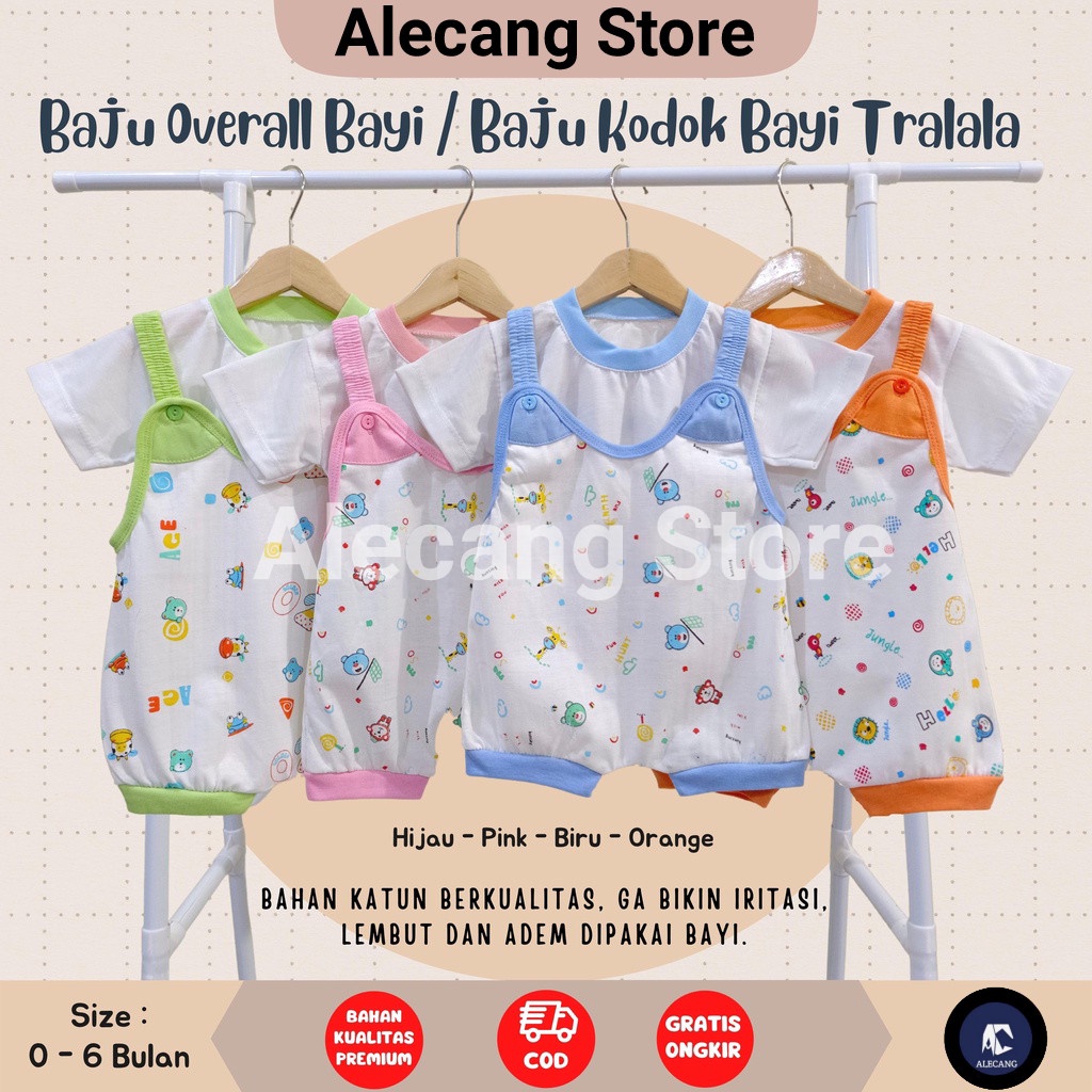 BAJU BAYI OVERALL / BAJU KODOK TRALALA KAOS KATUN