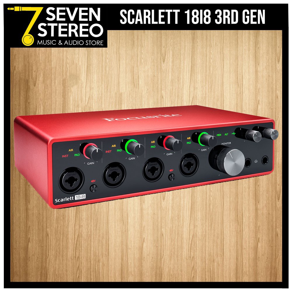 Focusrite Scarlett 18i8 3rd Gen USB Audio Interface - Soundcard Recording