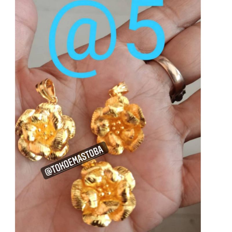 acc LIONTIN mawar emas 24karat kadar 99.9 % 5gram
