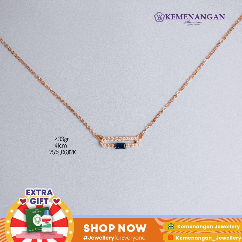 KALUNG RANTAI PREMIUM CUSE OVAL BY AMERO ROSE GOLD