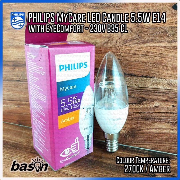 PHILIPS LED Candle 5.5W E14 220V B35 - Cahaya Kuning