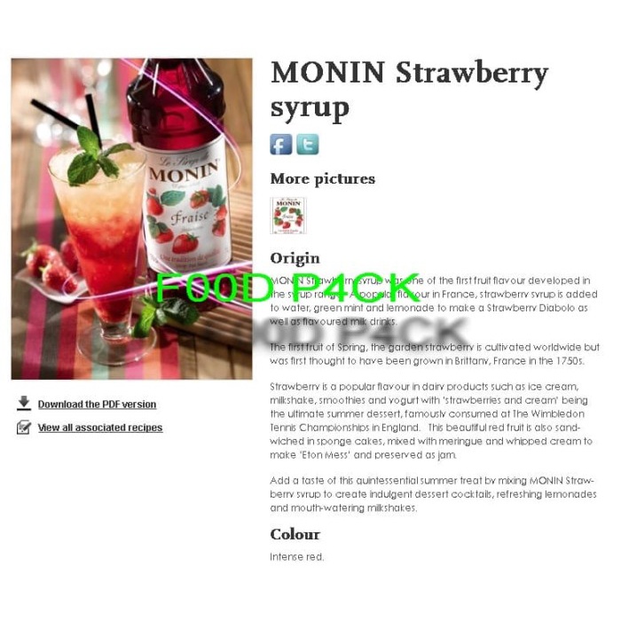 

MONIN STRAWBERRY SYRUP