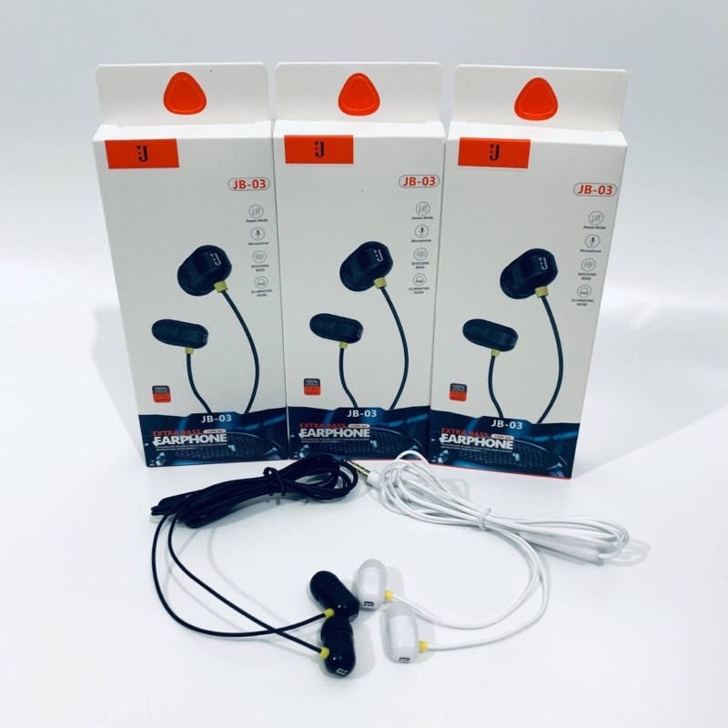 PROMO HANDSFREE NEW JB03 EXTRABASS EARPHONE HIRES AUDIO