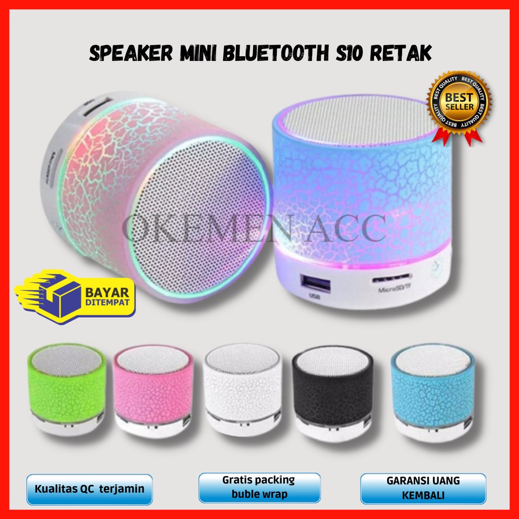 Speaker Mini Bluetooth S10 Retak / speaker mini full bass / speaker mini bluetoth / spekaer mini mur