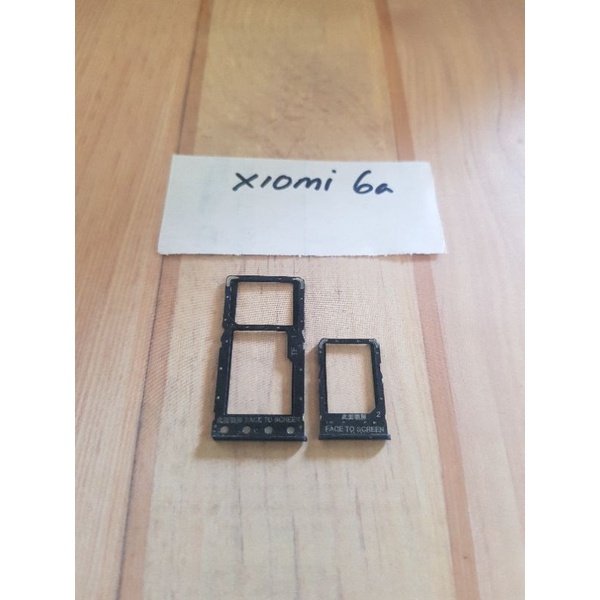 simtray slot tempat kartu sim card Hp Xiaomi Xiomi redmi 6a sparepart Ori copotan