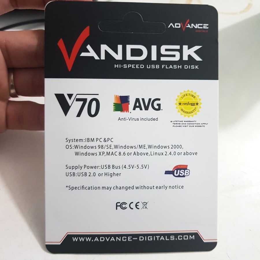 Flashdisk Vandisk V70 32gb Advance Life Time Warranty - SC