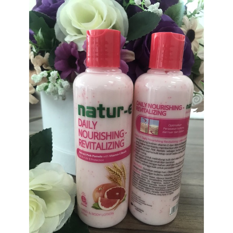 Natur-E Hand Body lotion Revitalizing Hand body lotion Pink 245ml