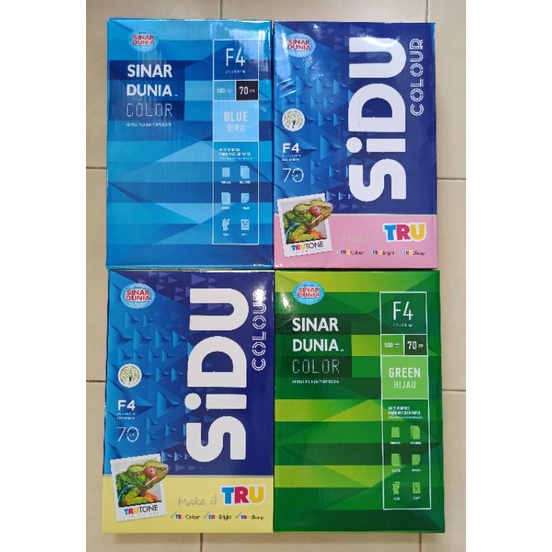 

Kertas HVS Warna Sidu 70 gsm F4