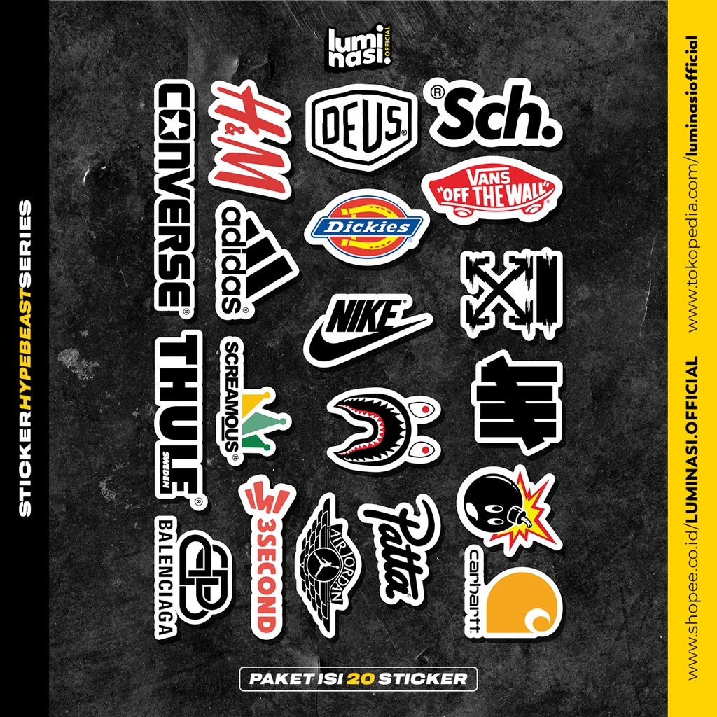

Cutting Sticker Die Cut Hypebeast Vol.2 | Isi 20
