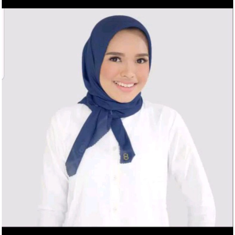 booked buttonscarves preloved basic voal navy peony