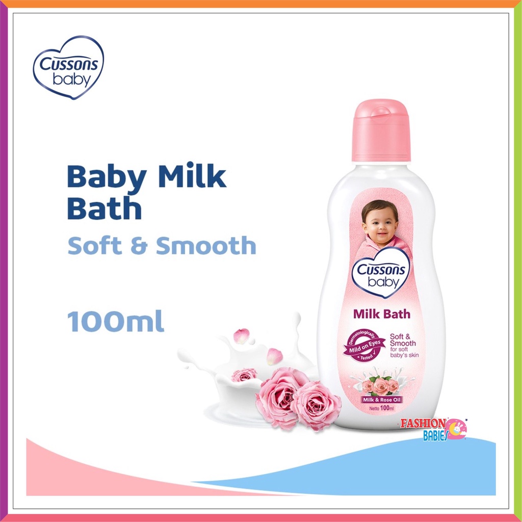 CUSSONS BABY MILK BATH / HAIR &amp; BODY WASH 100 ML 200 ML / SABUN KERAMAS BAYI 2IN1