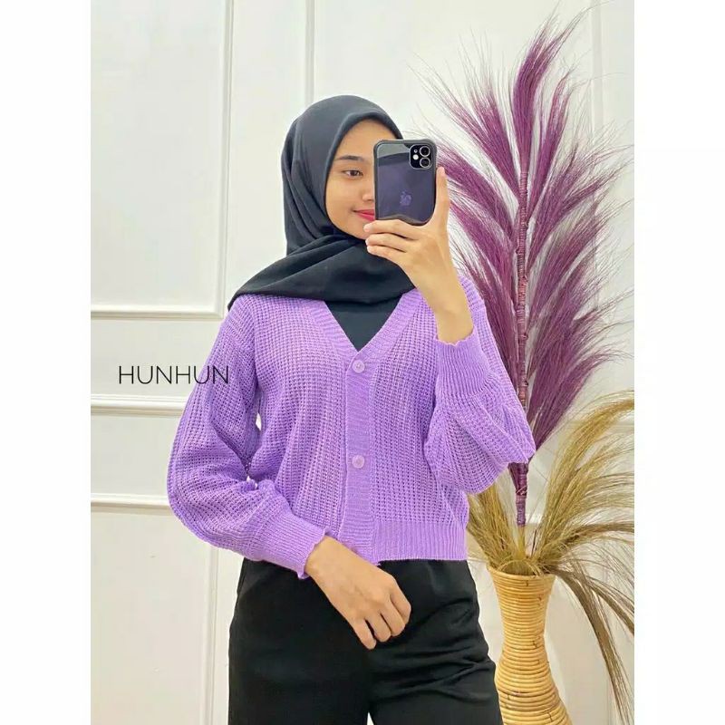 PRILLY CARDI CROP RAJUT WANITA(12 GET) /MIDI KARDIGAN /