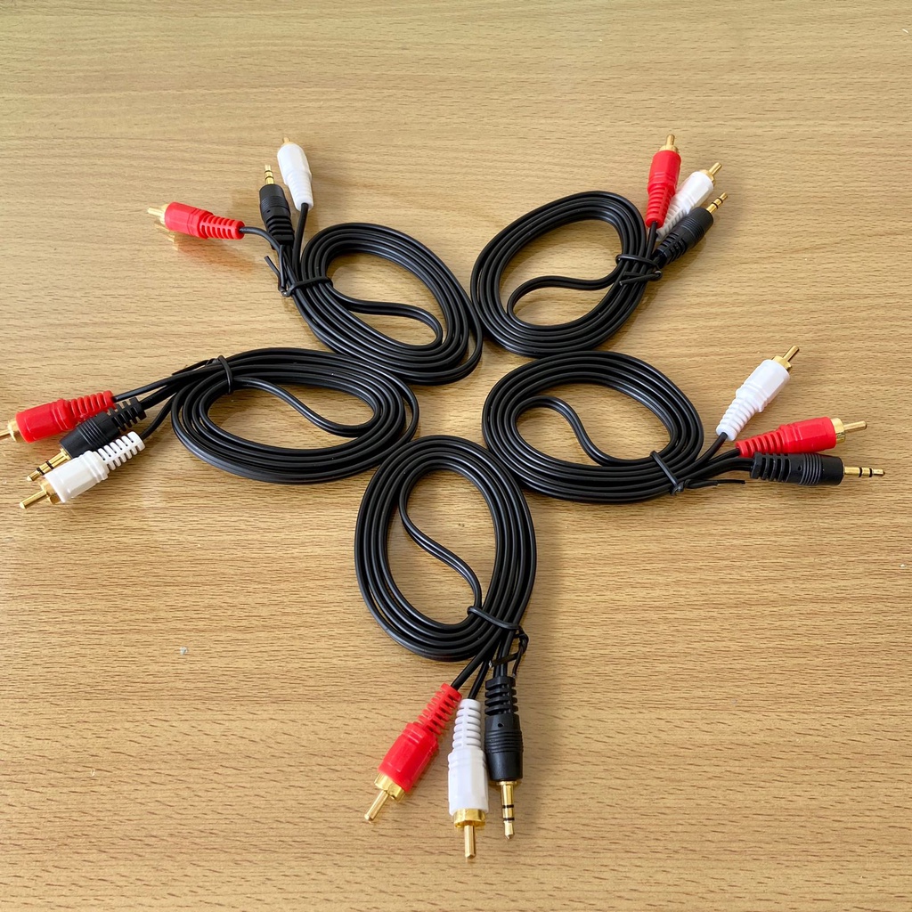 Kabel Audio RCA 2 in 1 Jack 3.5mm Kabel Rca 2in1 / Kabel RCA 2-1 / Kabel Aux 2in1