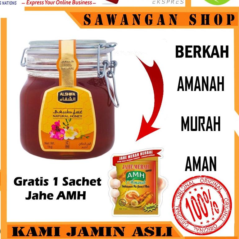 

Best Seller|SQ11|GRATIS 1 SACHET AMH JAHE | Madu Murni Al Shifa 1 Kg / Madu Al Haramain 1 Kg | Madu Kesehatan
