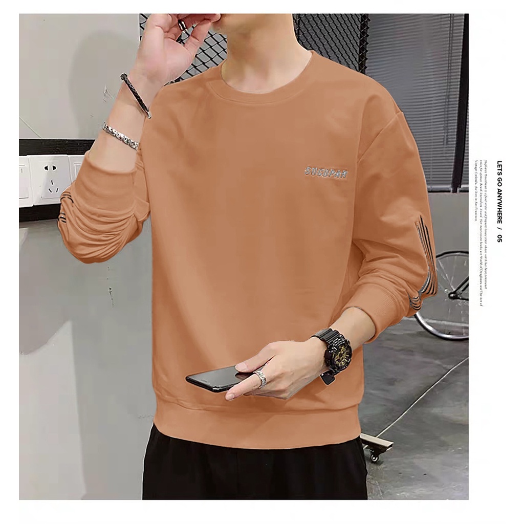 KIYOWO-BAJU SWEATER SOCUPAR PAKAIAN FASHION PRIA LENGAN PANJANG