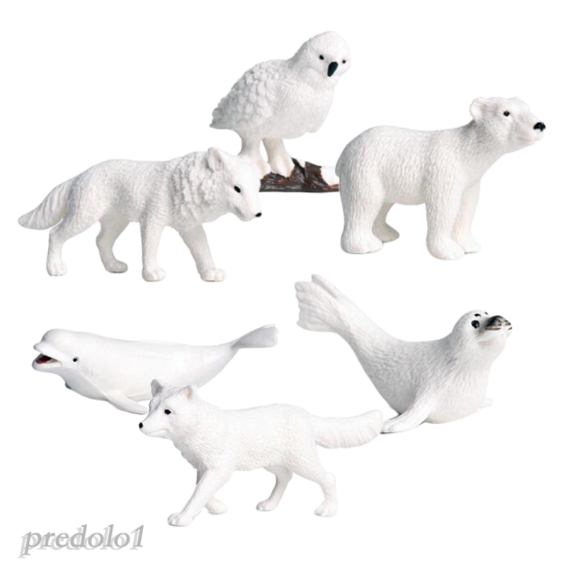 [PREDOLO1] Miniatures Decor Polar Animal Figurines Micro Landscape DIY Accessories