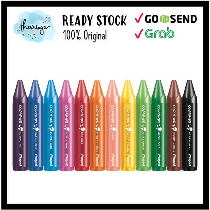 

Berkualitas Maped My First Jumbo Wax Crayon 12 Colors Untuk Batita / 1 Tahun Keata Diskon