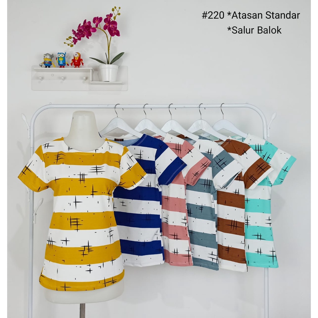 KAOS BAJU WANITA CEWEK LENGAN PENDEK SALUR MERK ORENZ ORIGINAL REAL PICT LUCU KEKINIAN HALUS