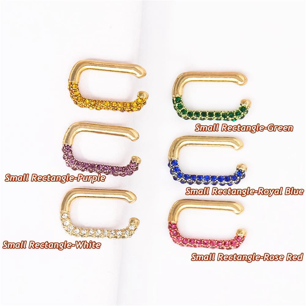 Preva CZ Cuff Earrings Hadiah Fashion Bentuk Hati Perhiasan Bintang