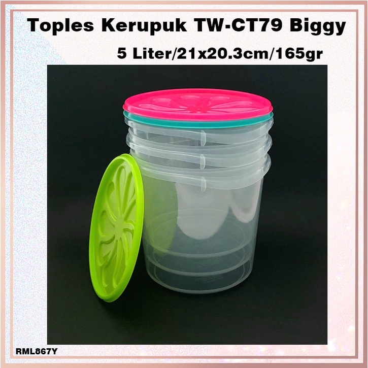 [Paket 4pcs] Toples PlastikToples Kerrupuk TW-CT79 5L BIGGY