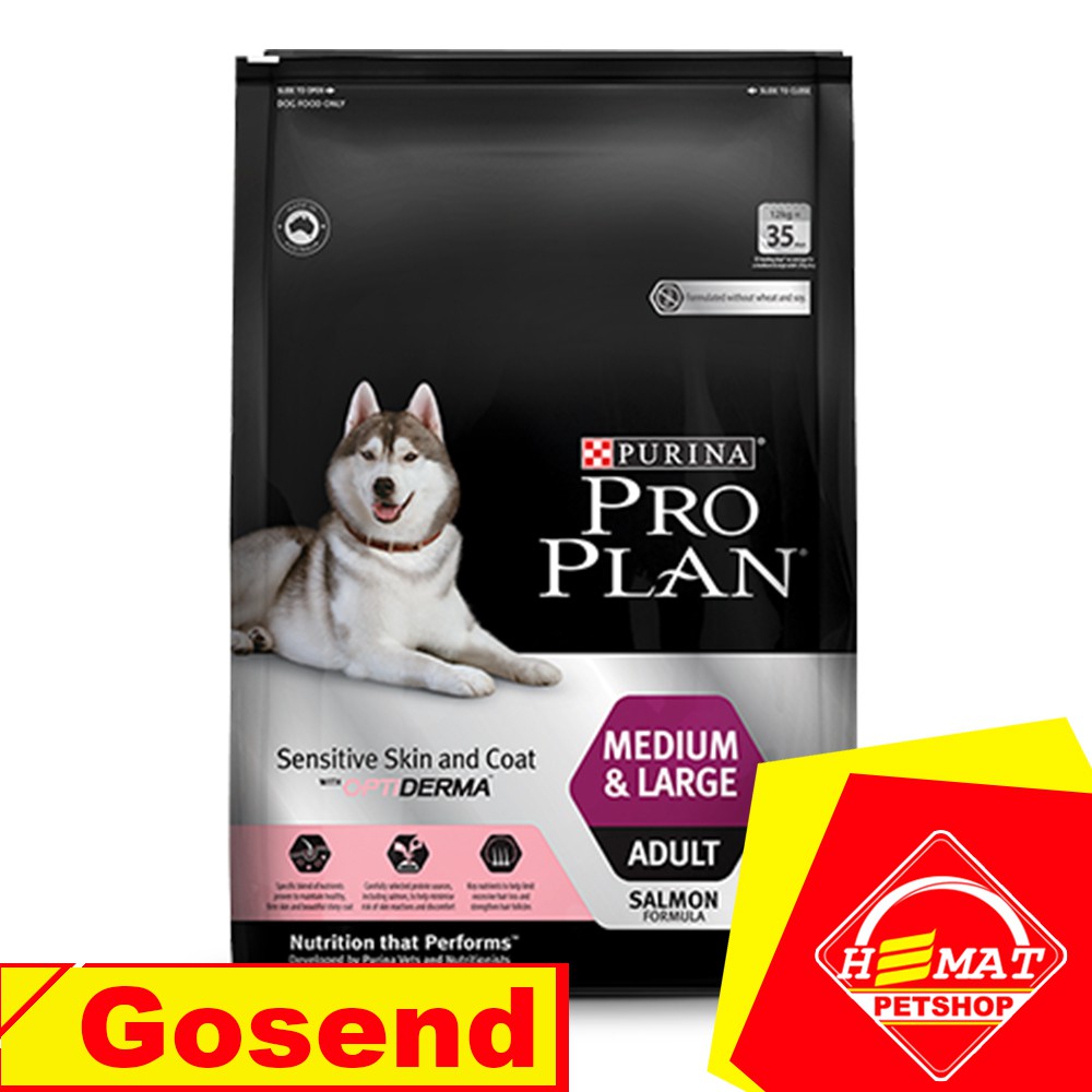 [GOSEND] Makanan Anjing Pro Plan Adult Medium Large Sensitive Skin 12Kg