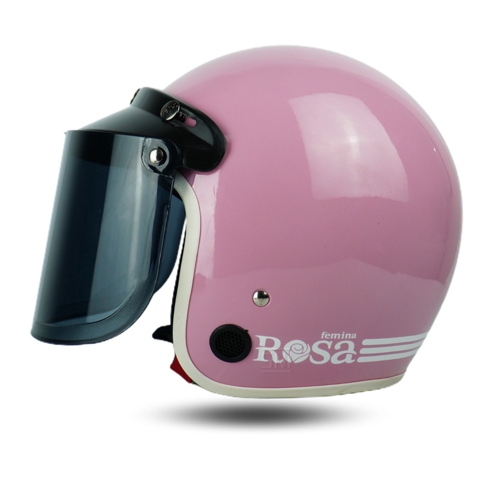 Helm Bogo Dewasa Retro Motor Sni Pria Wanita Polos