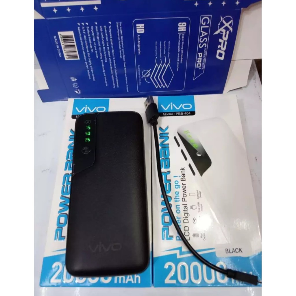 PB POWERBANK POWER BANK VIVO MURAH KAPASITAS 20000 mAh PBB 404
