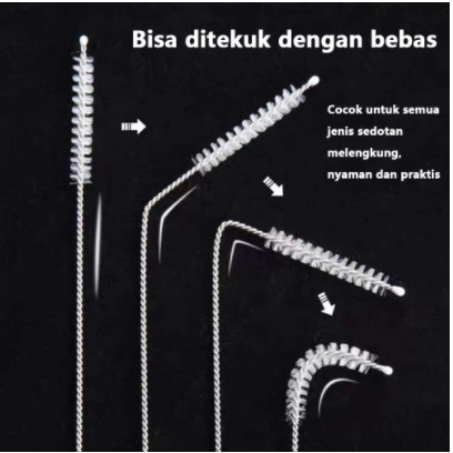 Sikat Pembersih Sedotan Botol Minum Bayi / Stainless Steel Straw Brush / Sikat jerami