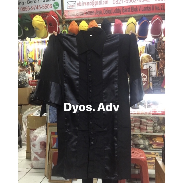 Toga advokat pengacara bahan jet black