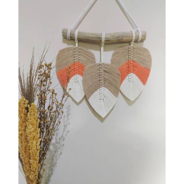 Macrame Leaf Macrame Daun | Hiasan Macrame Benang