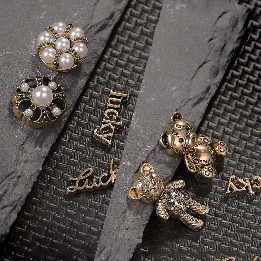 Mxbeauty Ornamen Berlian Imitasi Bentuk Lebah Pita Hati Gaya Retro Untuk Nail Art