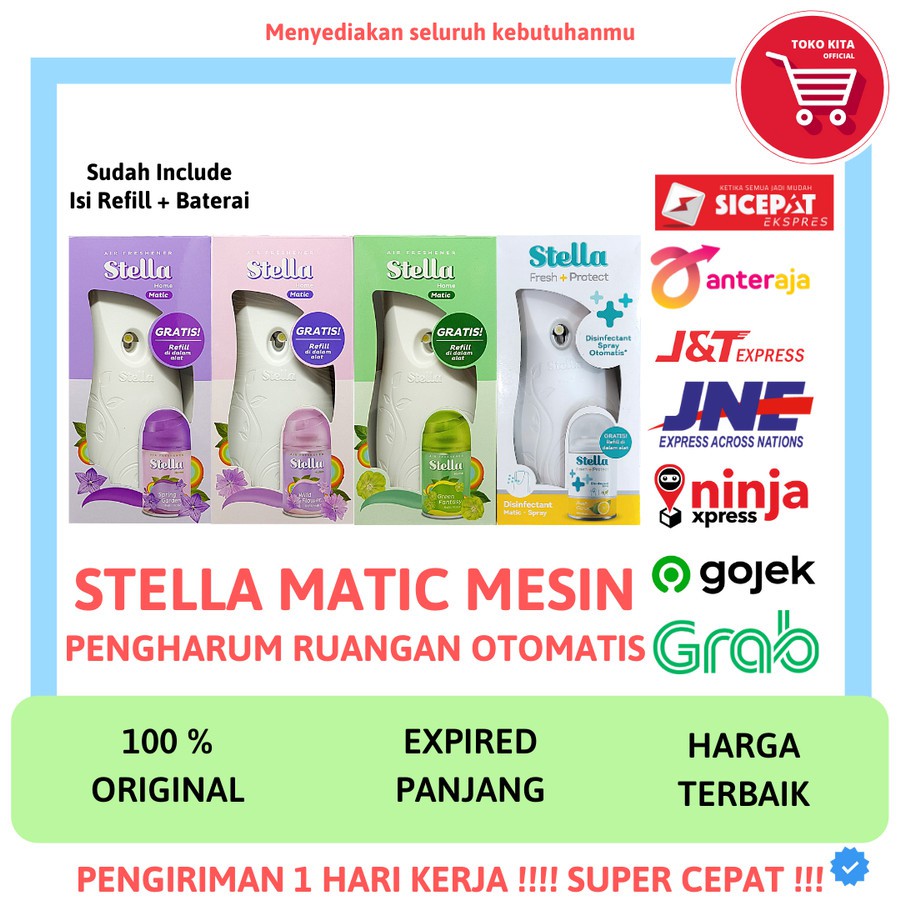 STELLA MATIC MESIN OTOMATIS PENGHARUM PEWANGI RUANGAN KAMAR TIDUR MANDI WC TOILET STELLA