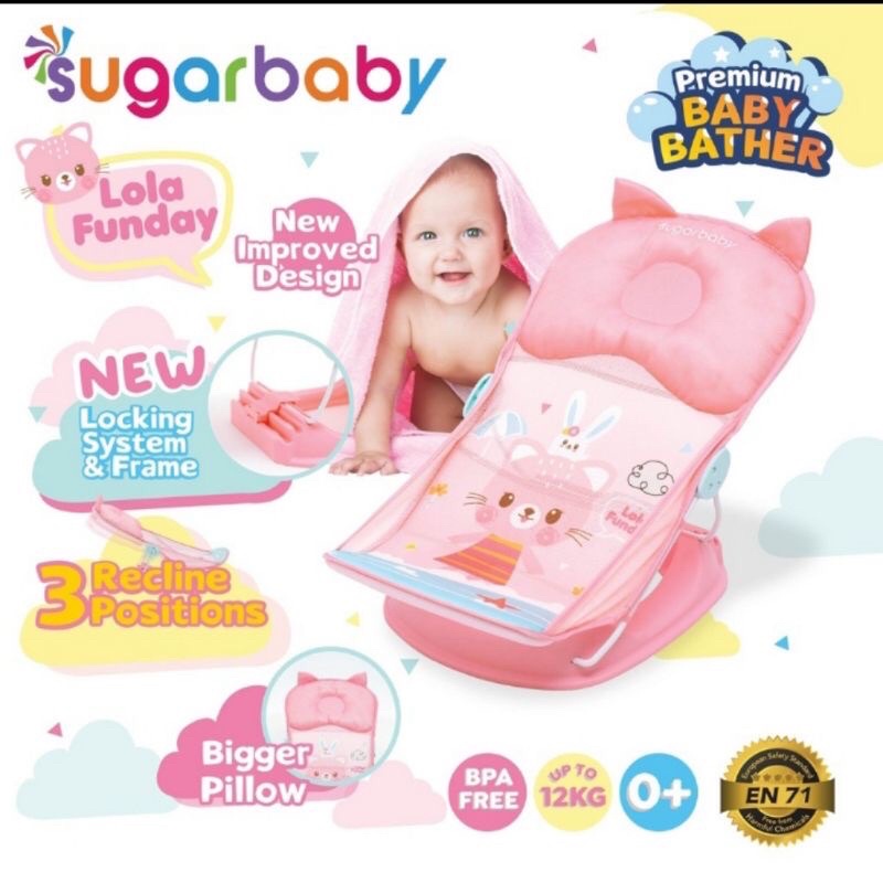 Sugar Baby - Baby Bather Premium Classic &amp; Fun Series Dudukan Tempat Mandi Bayi