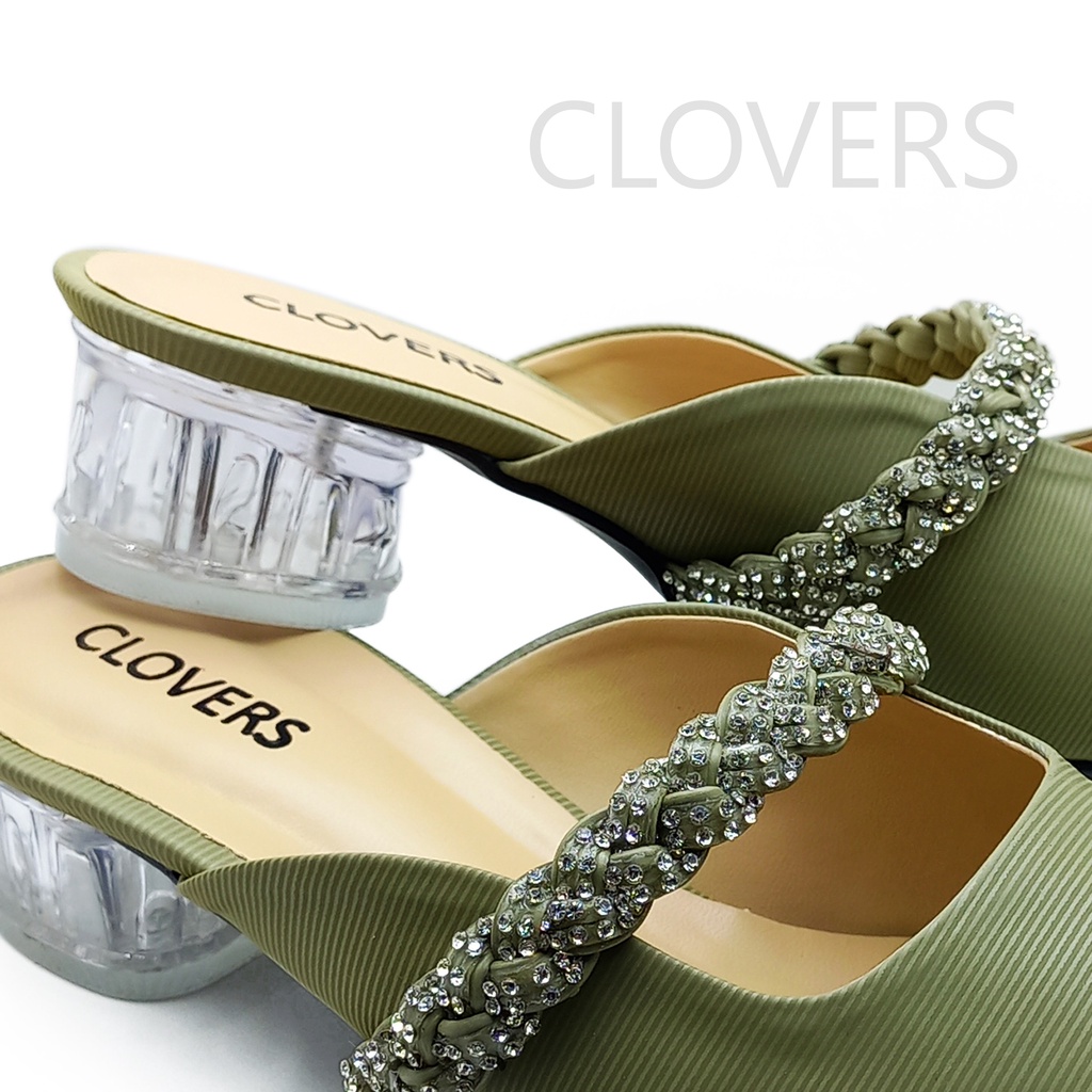 Sandal Wanita Heels Hak Kaca Hak / Tumit Tinggi 5 cm Sandal Kekinian Sepatu Anak Perempuan Untuk Har