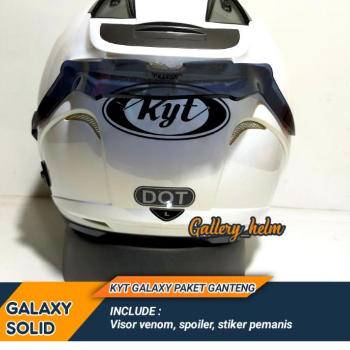 New Product ATR-764 HELM KYT GALAXY SLIDE PUTIH | HELM KYT HALF FACE DOUBLE VISOR | PAKET GANTENG