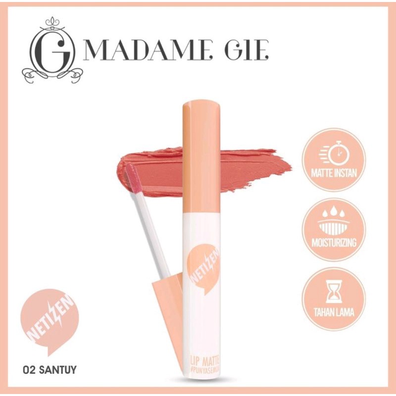 Madame Gie Lip Matte Netizen - Make Up Lipstick | Lip Cream