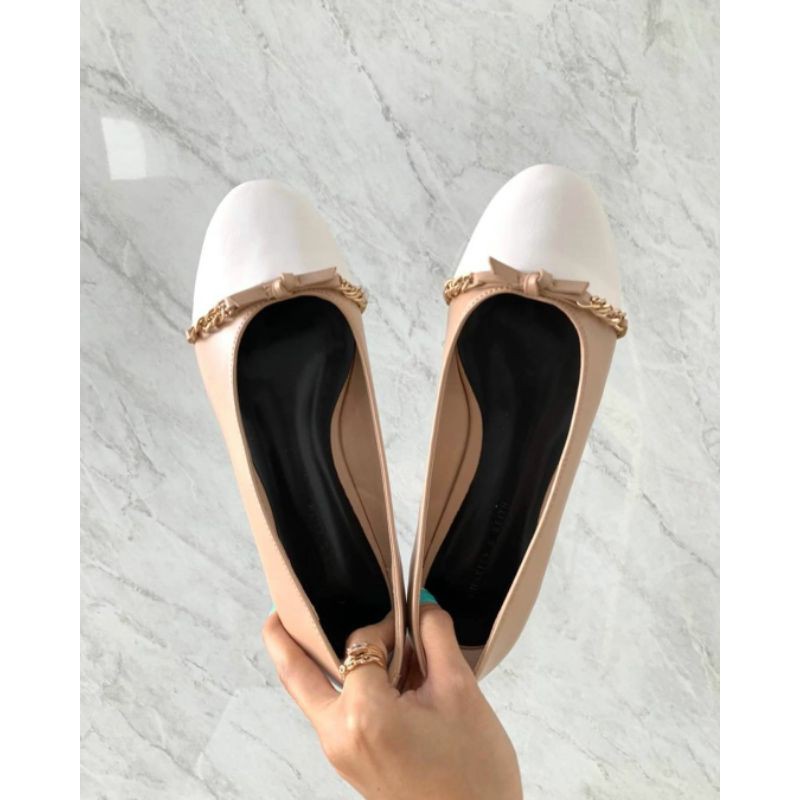 READY SEPATU SANDAL WANITA CK CHAIN BALLERINA PREMIUM IMPORT