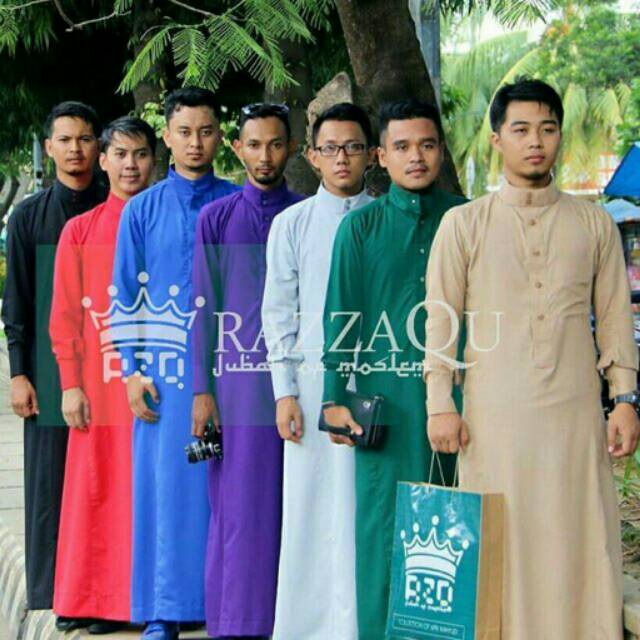 Jubah Gamis Pria Razzaqu Slim Fit Baju Muslim Lelaki 