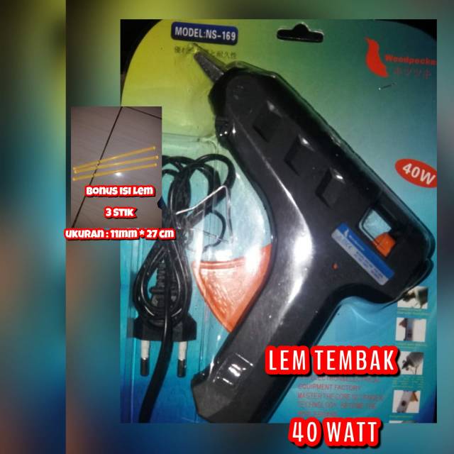 

Lem Tembak Kecil Mini 40 Watt Terbaru Model Pistol Bonus Isi Lem Bagus