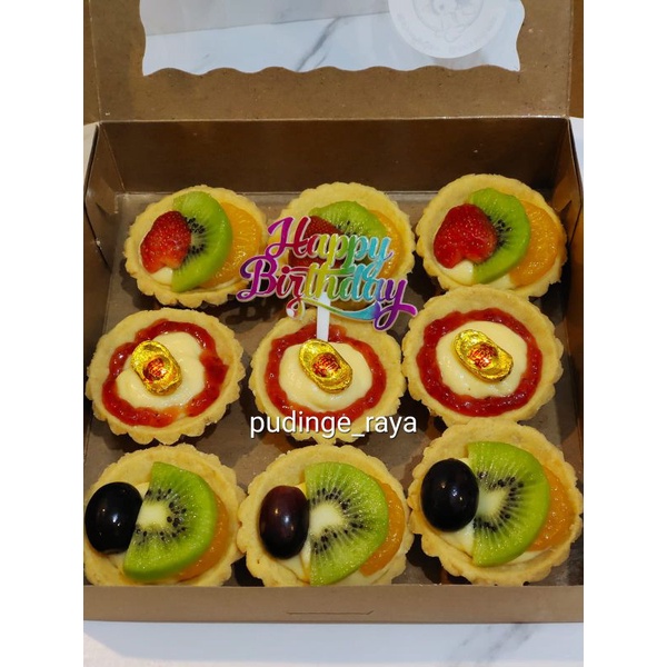Mini fruit tart fresh pie buah isi 9pcs perbox Pekanbaru only