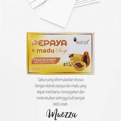 [BPOM] SALSA SABUN PEPAYA MADU 80Gr SABUN PENCERAH &amp; PEMUTIH