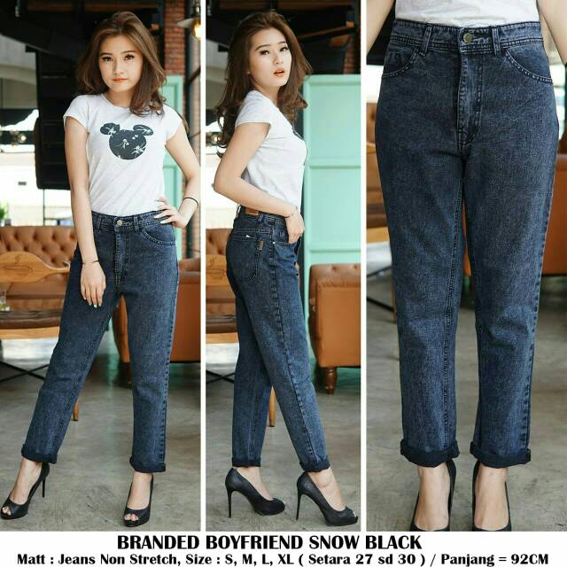 (PENGIRIMAN CEPAT)BOYFRIEND WANITA JEANS KEKINIAN HW JEANS / CELANA HIGHWAIST JEANS / HAIGH WAIST JE