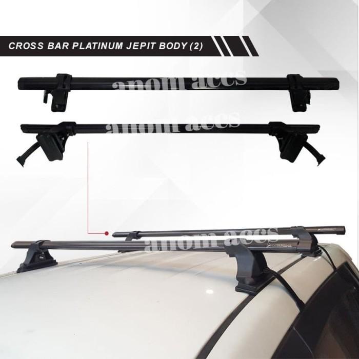 Cross Bar / Bagasi Atas / Roof Rack / Cross bar Platinum NEW design Platinum / Kaki jepit body Plati