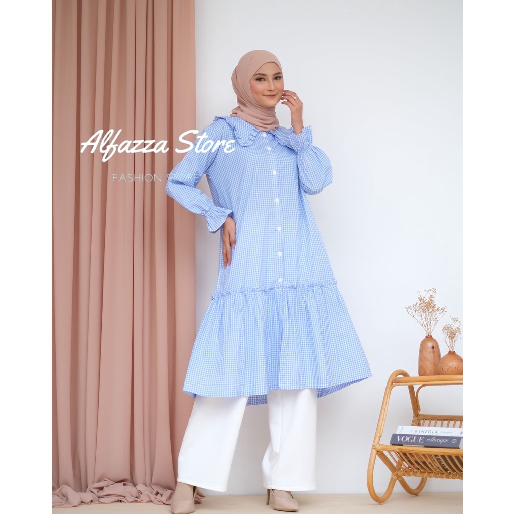 ALFAZZA STORE - TALITHA TUNIK - LONG TUNIK - Tarta Midi Pakaian Wanita Dress Midi - TERMURAH - KATUN PREMIUM - PAKAIAN WANITA - ATASAN - KEMEJA - KASUAL - VINTAGE - BIGSIZE - COD