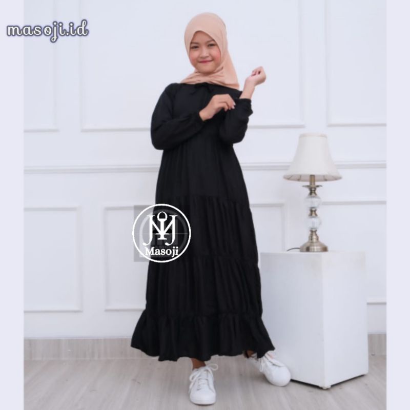 Aisy Gamis Kids ~ Gamis Anak Perempuan / Midi Dress Anak Perempuan Tanggung / Tunik Anak Perempuan-5