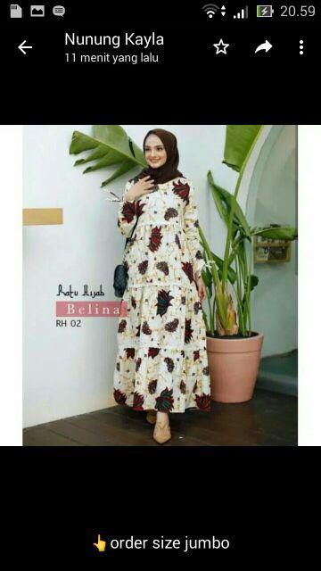Ms Gamis Batik Sriwedari Maxi Super Jumbo Xxxxl Ld 128c. Bumil/busui Katun Sogan