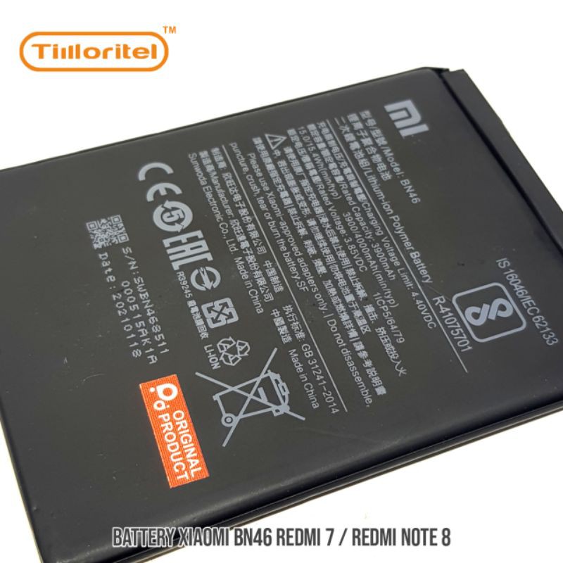 BATTERY XIAOMI BN46/ REDMI 7 / REDMI NOTE 8