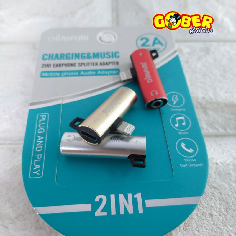 CONVERTER SPLITTER AUDIO ADAPTOR FOR IPHONE TYPE-C DIINAMI FREE CANTOLAN