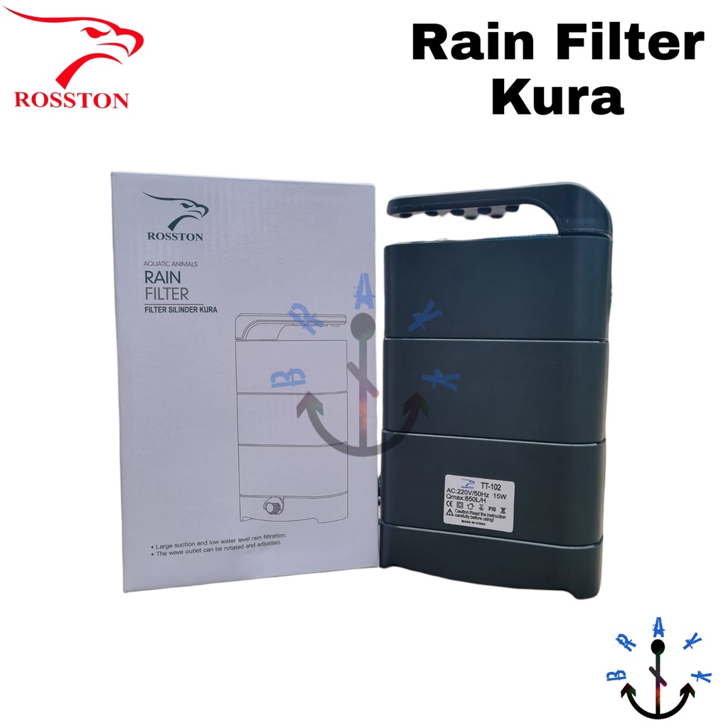 Filter Kura Kura Akuarium Turtle tank Terarium Ikan air dangkal Putih Rosston TT-102